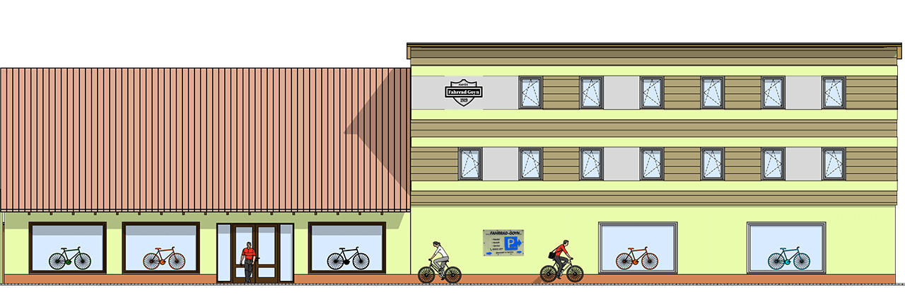 Fahrrad-Goyn-Geschäftsumbau